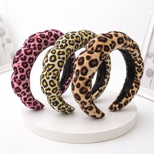 Leopard Print Padded Headbands Set